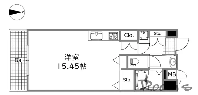 高砂ハイツ高崎西口　402号室 間取り図