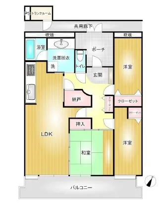 T-one　MIYAHARA　302号室 間取り図