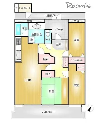 T-one　MIYAHARA　302号室 間取り図
