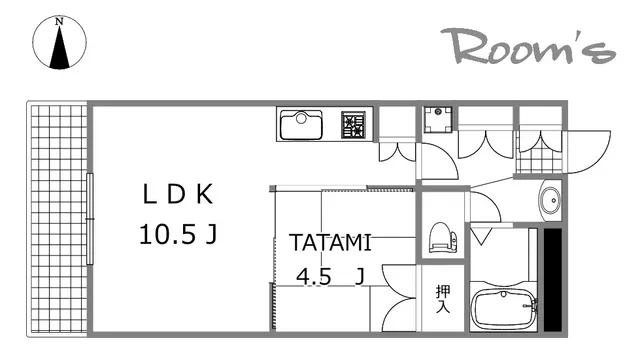 高砂ハイツ高崎東口　217号室 間取り図