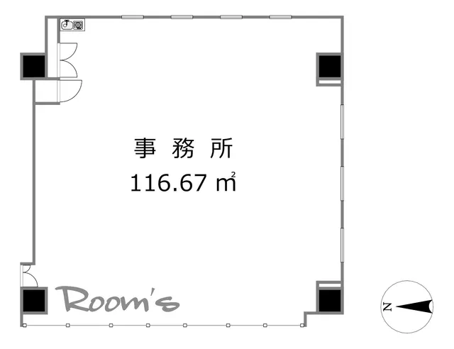 高砂ビル高崎西口 6B号室 間取り図