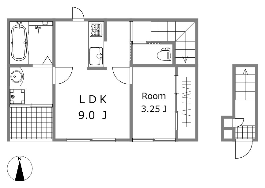 Barrack 203号室の間取り図