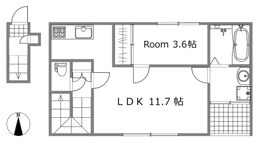 Bristol 201号室の間取り図
