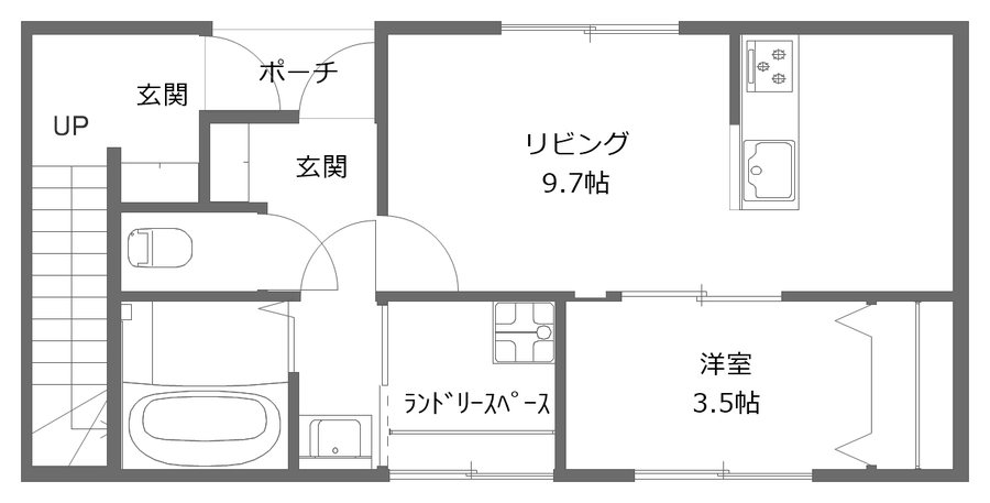 Frederick 101号室の間取り図