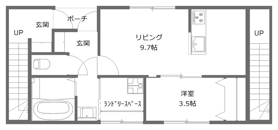 Frederick 102号室の間取り図