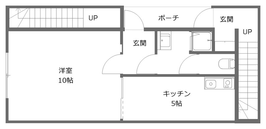 Frederick 104号室の間取り図