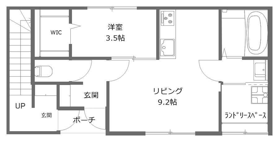 Frederick 105号室の間取り図