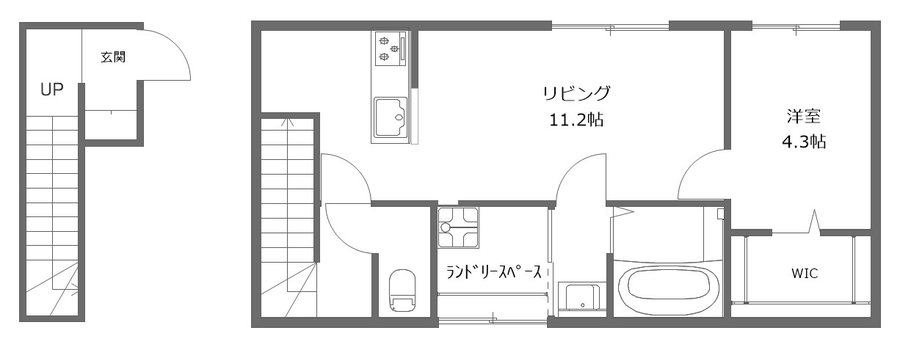 Frederick 201号室の間取り図
