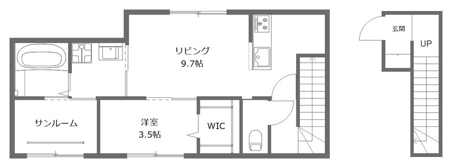 Frederick 204号室の間取り図