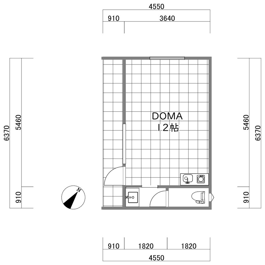 popolato荒牧 A号室の間取り図
