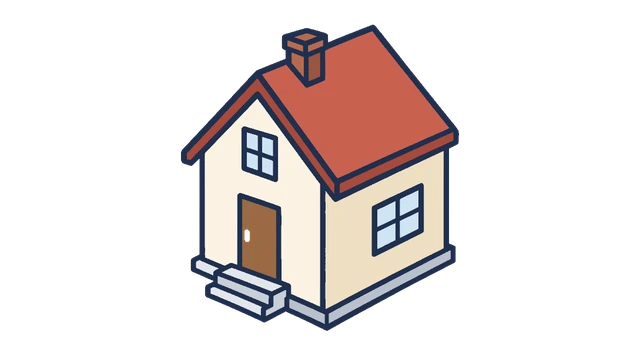 一戸建て・空き家のイラスト